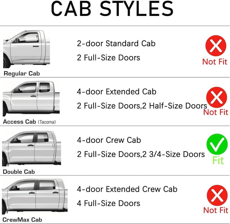 TONOYTIM in-Channel Window Visors Rain Deflectors for 2005-2015 Toyota Tacoma Double Cab,4-Piece Smoke Tinted Rain Guards,UV-Resistant ABS,No Drill Installation,Reduced Wind Noise & Rain Protection - Image 5